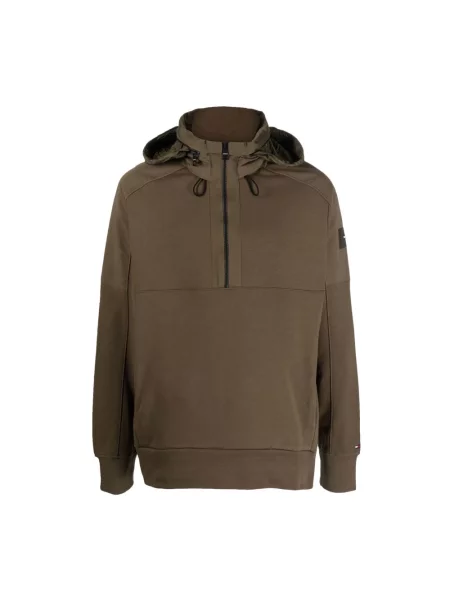 Bluza z kapturem Tommy Hilfiger z kapturem zielona