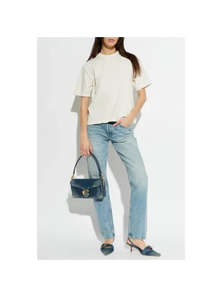 Koszulka Golden Goose z autografem beżowa