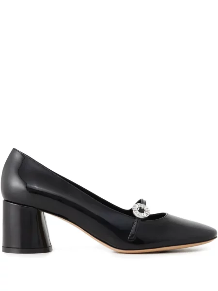 Pantofi cu toc Casadei de cristal negru