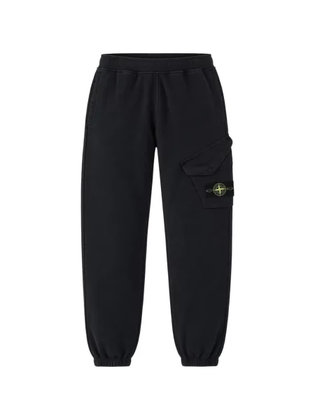 Pantaloni cargo Stone Island cu strasuri alergare negru