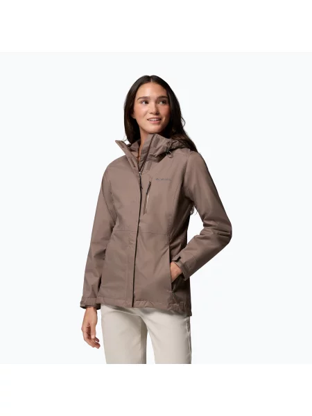 Дамско водоустойчиво яке Columbia Pouring Adventure III iron сиво
