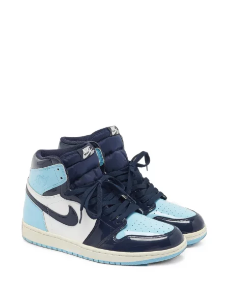 Δερμάτινα ρετρό sneakers Jordan Air Jordan 1 μπλε