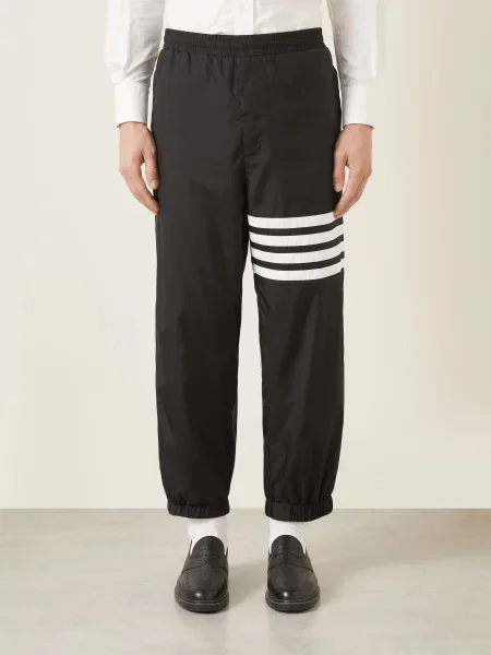 Thom Browne. Spodnie Dresowe schwarz biały