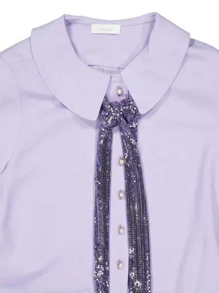 Bluză Rabanne plasă cu legături violet