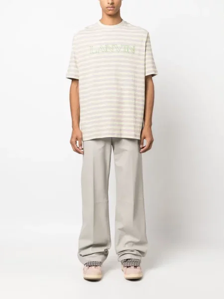 Siuvinėtas marškinėliai Lanvin ruda