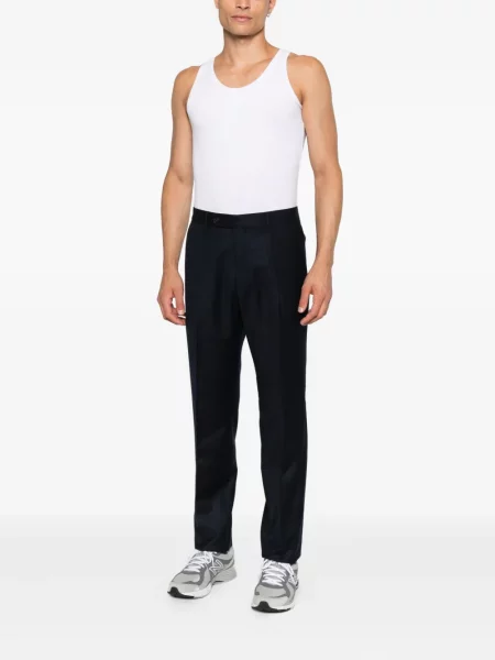 Pantaloni Manuel Ritz de flanelă albastru