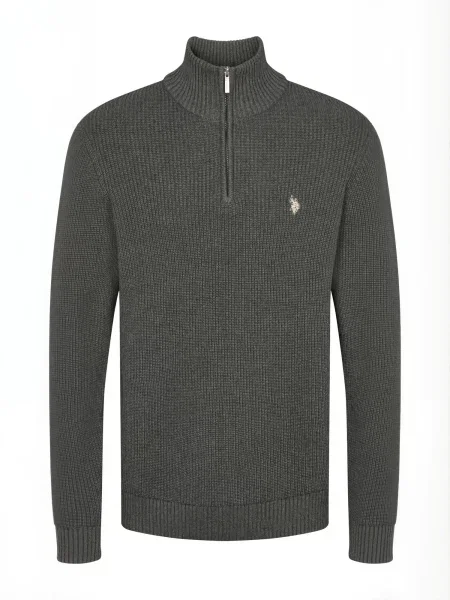 U.S. POLO ASSN. Svetr UMDekan melír šedý
