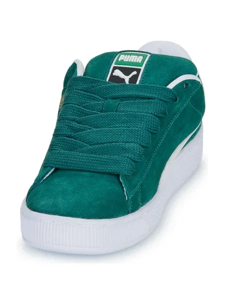 Pantofi Puma din piele de căprioară verde