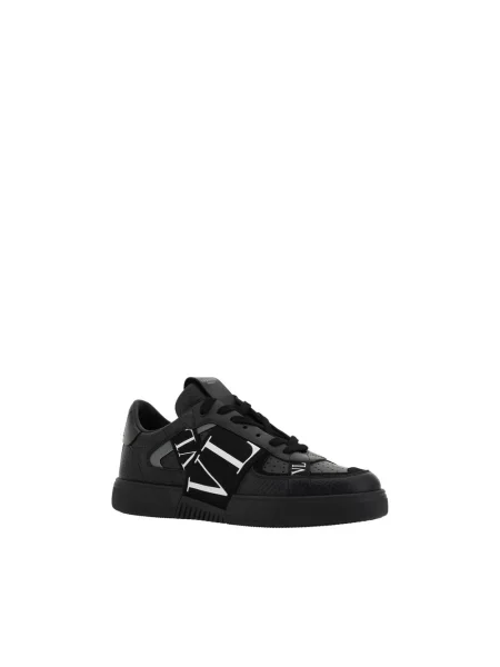 Sneakersy Valentino Garavani skórzane z logo czarne