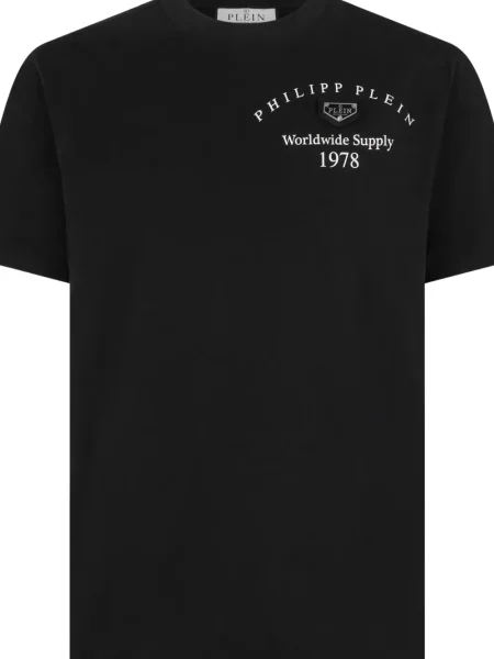 Tricou Philipp Plein din jerseu negru