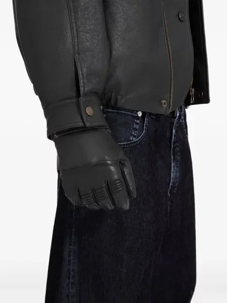 Mănuși Mm6 Maison Margiela din piele negru