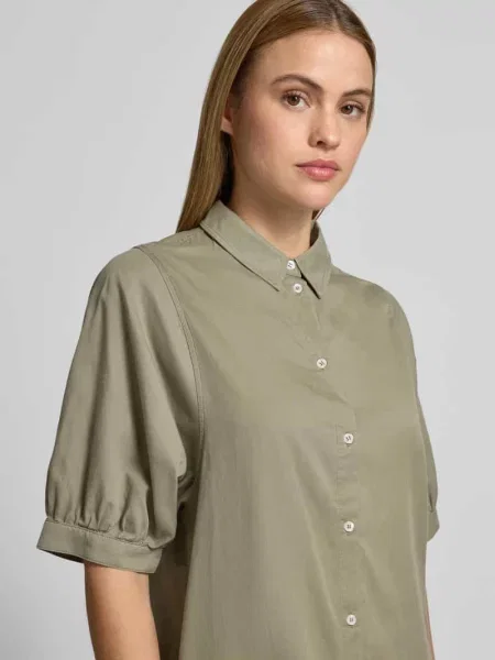 Sukienka koszulowa o kroju relaxed fit w stylu rękaw o dł. Juvia oliwkowa