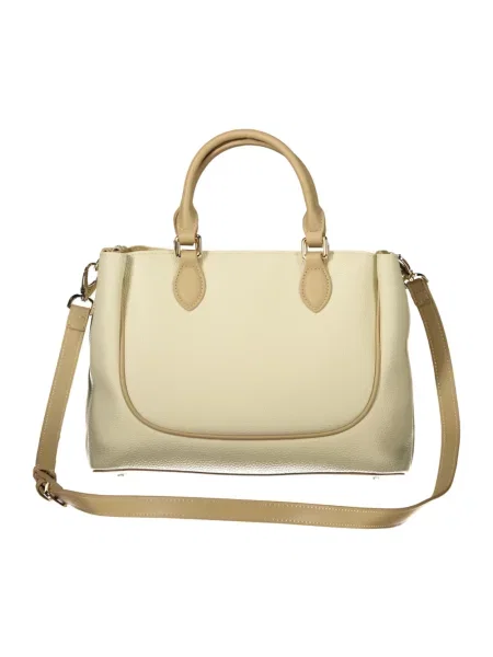 Lniana shopperka Valentino By Mario Valentino beżowa