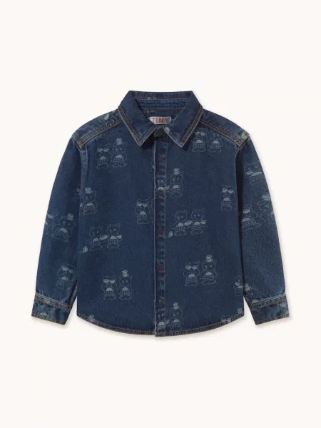 Tinycottons сорочка дитяча TINY TEA ROOM 2 DENIM SHIRT