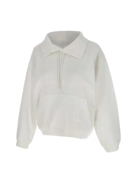 Lniana bluza Mm6 Maison Margiela ze stójką biała