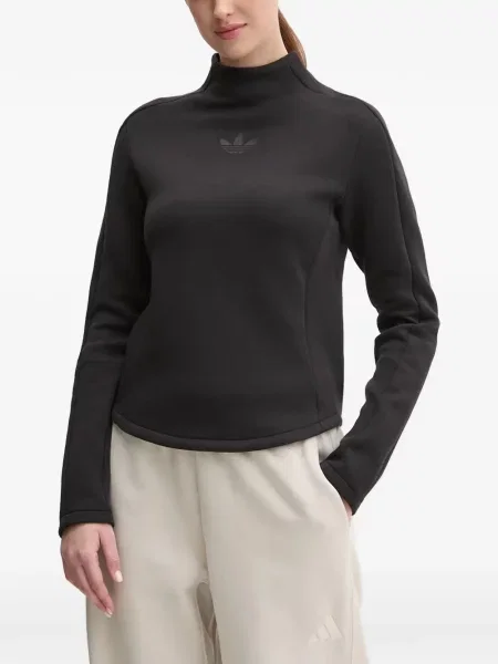 Hanorac cu glugă Adidas cu dungi cu broderie cu cordon negru