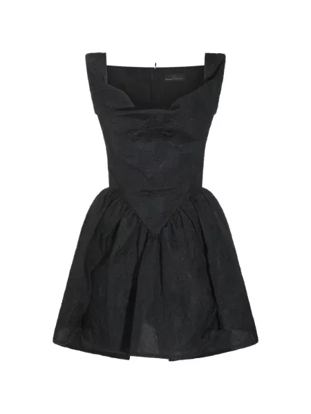 Rochie Vivienne Westwood fără mâneci din jacard negru
