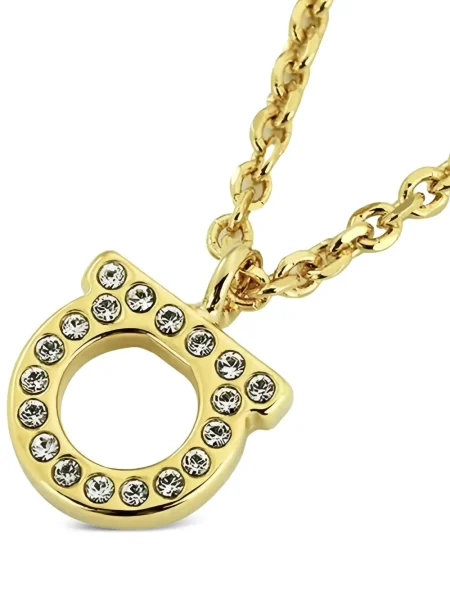 Colier Ferragamo de cristal auriu