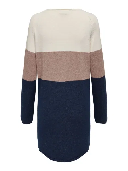 Only Maternity Rochie tricotat bej / albastru închis alb