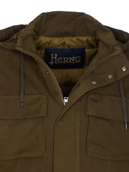Geacă parka Herno cu glugă verde