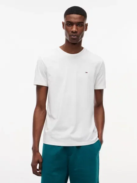 Tommy Jeans Majica petrol / črna bela
