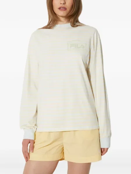 Tricou Fila cu dungi lung alb