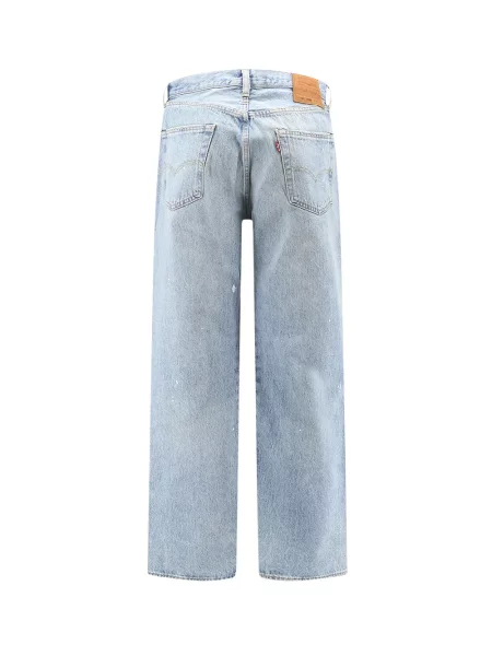 Blugi drepți Levi's® zdrențuiți negru