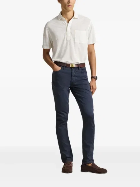 Ριγέ δερμάτινος κάλτσες Polo Ralph Lauren με κορδόνι μαύρο