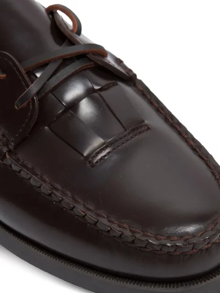 Loaferice Hereu s vezicama s čipkom smeđa