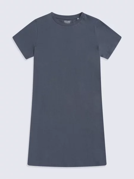 Jersey sukienka t-shirt z dzianiny Grey szara