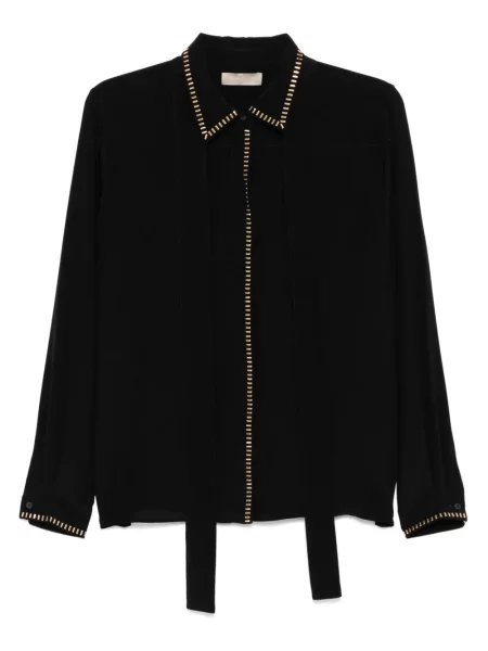 Cămașă Elie Saab de mătase negru