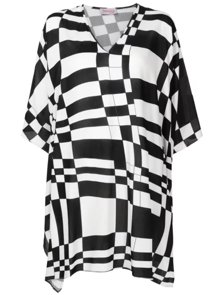 Szeroka bluzka Amir Slama z nadrukiem czarna