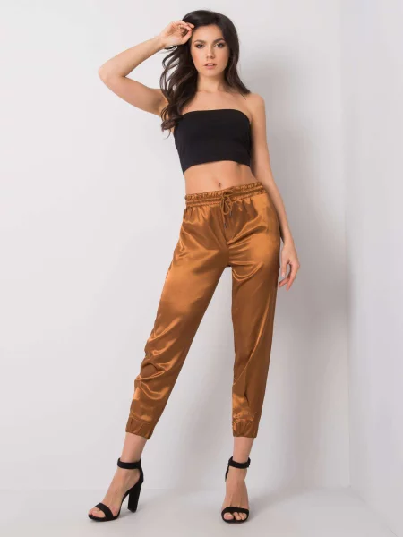 Spodnie Fashionhunters brązowe
