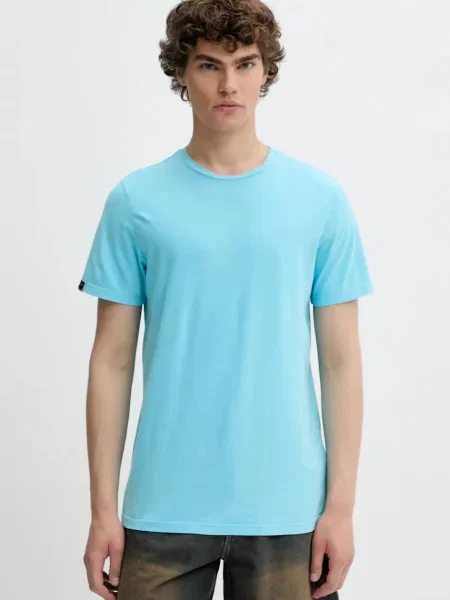 Superdry tricou din uni albastru