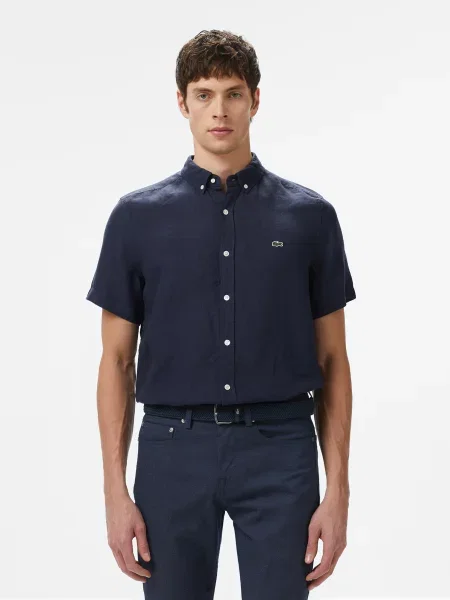 Лляна Сорочка Lacoste синій