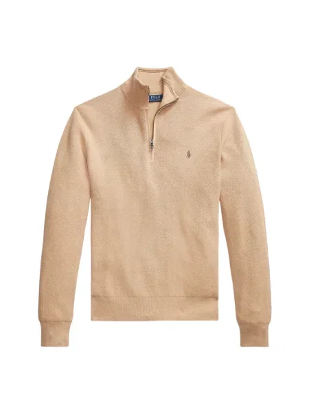 Lekka długa bluza Polo Ralph Lauren z długim rękawem beżowa