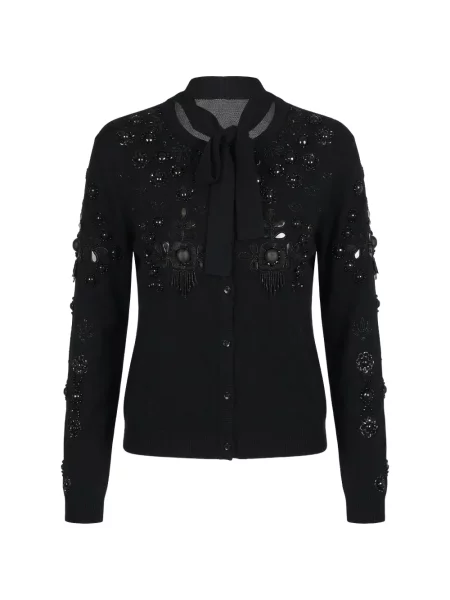 Cardigan Valentino Garavani cu funde negru