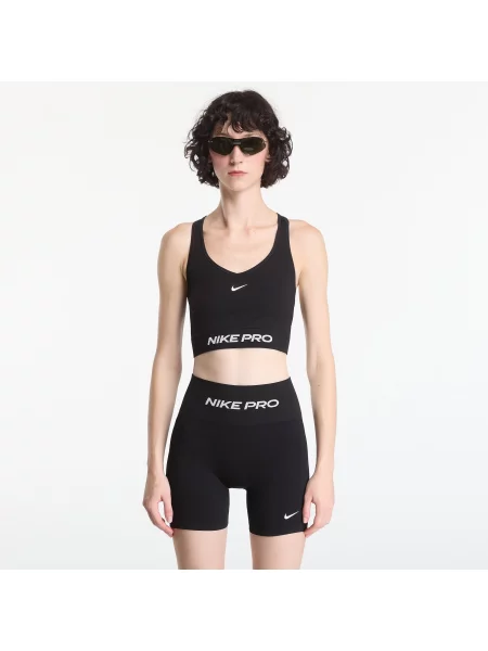 Sutien Nike Pro Seamless Dri-FIT Tank Top Black/ White L alb
