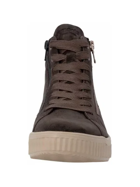 Sneakersy Remonte zamszowe brązowe