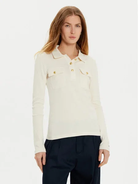 Tommy Hilfiger Polokošeľa Écru