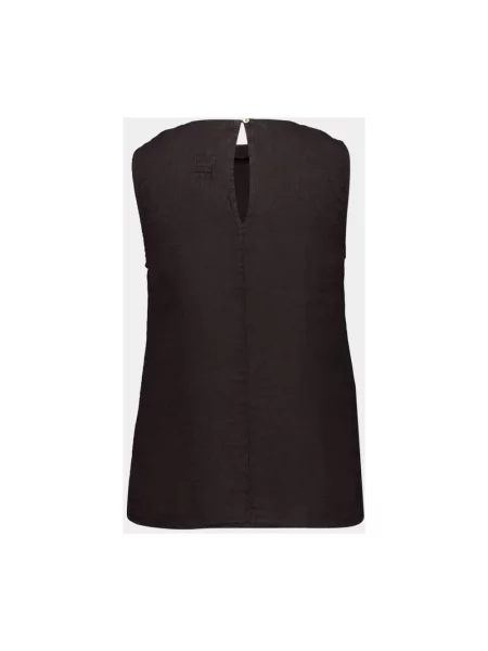Lniany top 120% Lino czarny