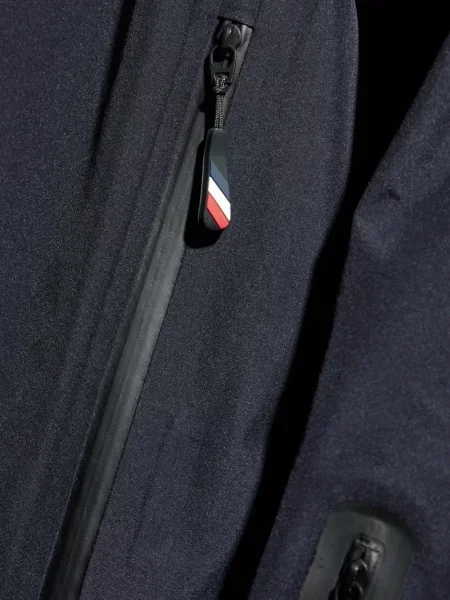 Geacă Moncler Grenoble cu glugă albastru