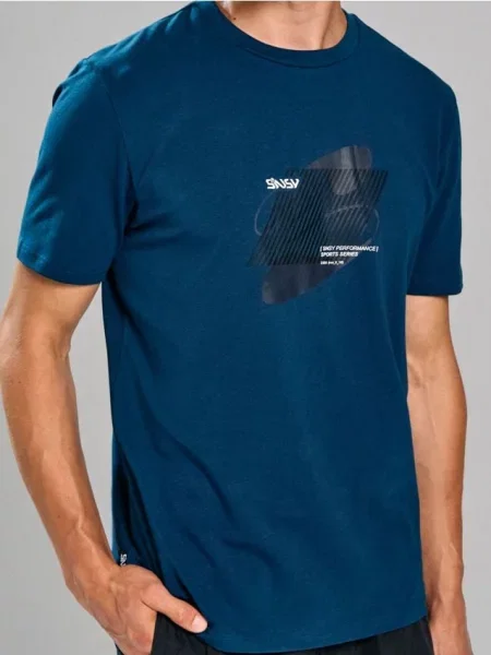 Sinsay Koszulka z nadrukiem niebieski