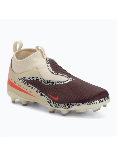 Încălțăminte de fotbal pentru copii Nike United Jr. Phantom 6 High Academy MG burgundy crush/fossil/university red roșu