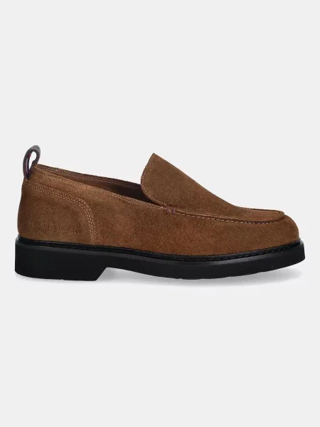 Tommy Hilfiger mokasyny zamszowe HILFIGER ULTRA LIGHT SDE LOAFER brązowy
