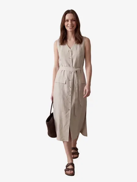My fashion Dolga srajca bež