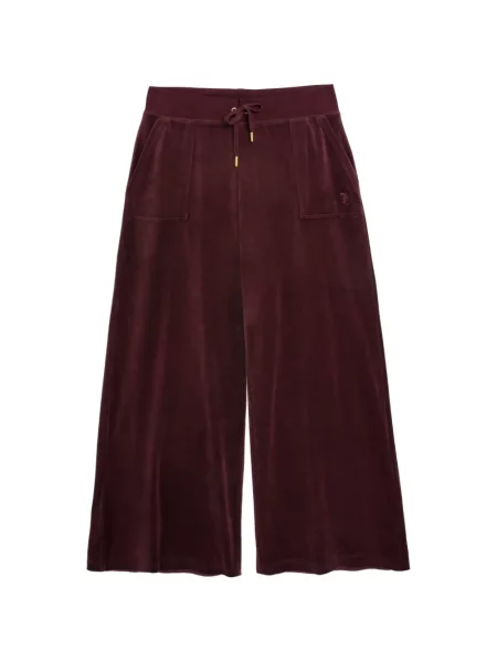Pantaloni Juicy Couture din velur alergare violet