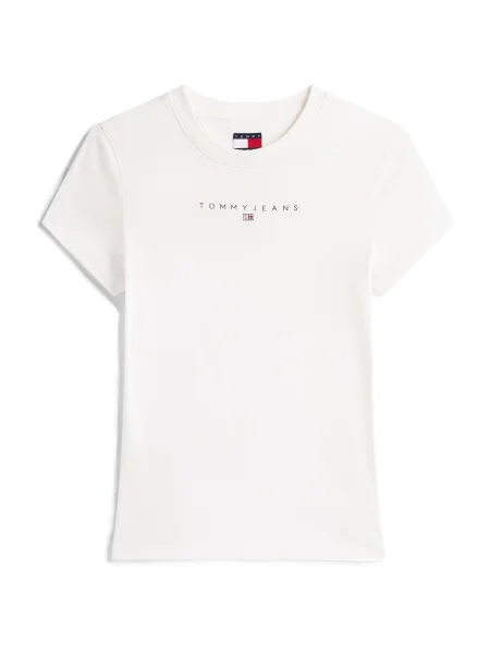 Tommy Jeans Tričko Bling Linear Biela béžová