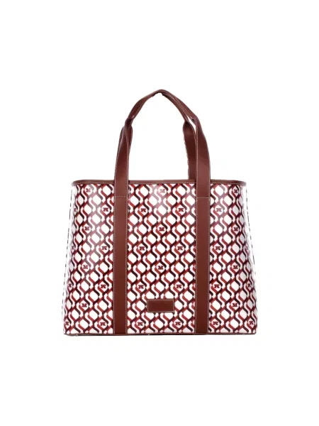 Shopperka Max Mara skórzana beżowa