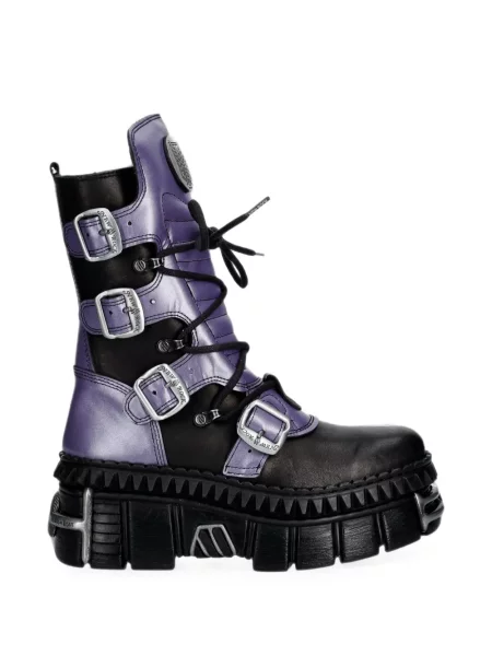 Botine New Rock cu platformă negru